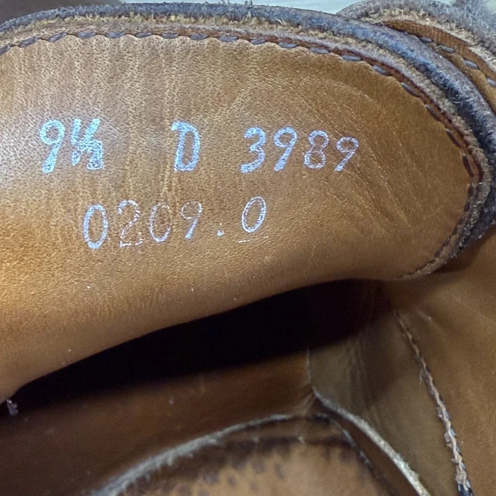 Allen Edmonds Discovery Derby 9.5 D‎ Brown Leather Extralight Soles Business
